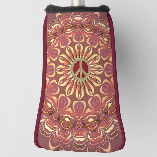 Boheemse zonneschijn Vrede Bloem van het Leven Golfheadcover (Draai 90)