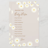 Bohemain Daisy Floral Prayers for Baby (Voorkant / Achterkant)
