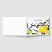 Bohème Aquarelle Citron Mariage livre d'hôtes (Complet)