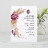 Bohème Automne Bourgogne Faire-part de mariage Flo (Debout devant)