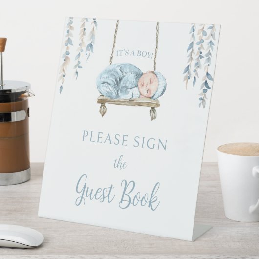 Bohême bleu bébé garçon douche panneau du livre d' (In SItu)