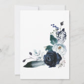 Bohème Bleu Douche nuptiale Invitation (Dos)