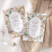 Bohême Blush Élégant Faire-part de mariage Floral