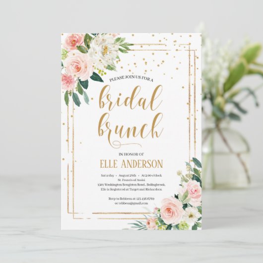 Bohème Bohème Bridal Brunch Boho Invitation (Debout devant)