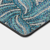 bohème chic gris argenté bleu turquoise (Coin)