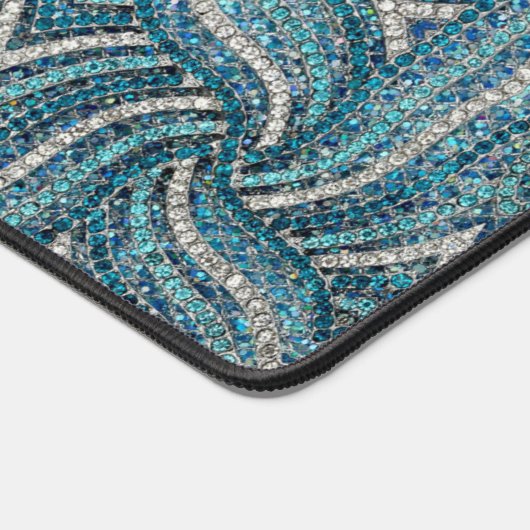 bohème chic gris argenté bleu turquoise (Coin)