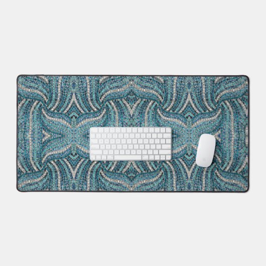 bohème chic gris argenté bleu turquoise (Clavier et souris)