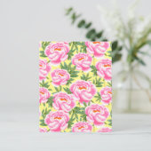 Bohème Chic Pink Peonies Motif papier de papier à  (Debout devant)