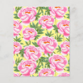 Bohème Chic Pink Peonies Motif papier de papier à  (Devant)