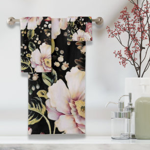 bohème chic rose pâle fleurs sombres floral