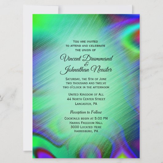 Bohème Conception Mariage Invitations (Devant)