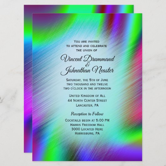 Bohème Conception Mariage Invitations (Devant / Derrière)