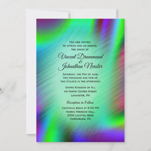 Bohème Conception Mariage Invitations (Devant)