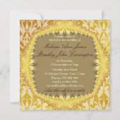 Bohème Damask Vintage Wedding Invitations (Dos)