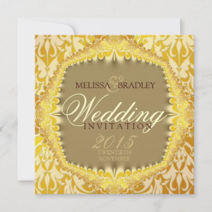 Bohème Damask Vintage Wedding Invitations