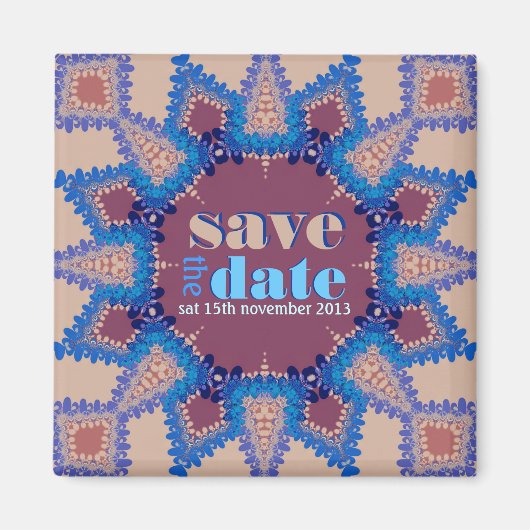 Bohême Earth Star Save the Date Magnet (Devant)