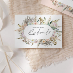 Bohème Élégant Floral Bridesmaid Invitation Post