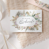 Bohème Élégant Floral Bridesmaid Invitation Post