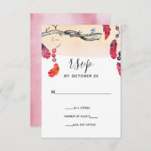 Bohème esprit libre invitation de mariage rsvp (Devant / Derrière)