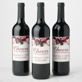 Bohème Floral "Cheval" Mariage Étiquettes de vin (Bouteilles)