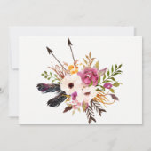 Bohême Floral Graduation party Invitation (Dos)