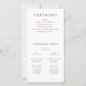 Bohème Floral Rustic Wood Wedding Programme (Dos)