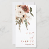 Bohème Floral Terracotta Programme de mariage (Devant)