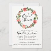 Bohème Floral Wreath Invitation de la douche nupti (Devant)