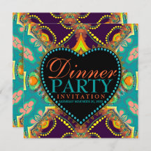 Bohême Hippie Batik Dîner Invitations