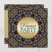 Bohème Mosaic Diner fêtes Invitations (Devant / Derrière)