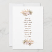 Bohême Pampas Grass nuptiale de douche Invitation (Dos)