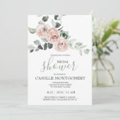 Bohème Rose Rose nuptiale Invitation (Debout devant)