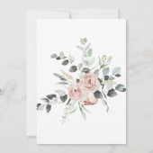 Bohème Rose Rose nuptiale Invitation (Dos)