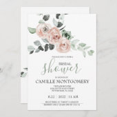 Bohème Rose Rose nuptiale Invitation (Devant / Derrière)