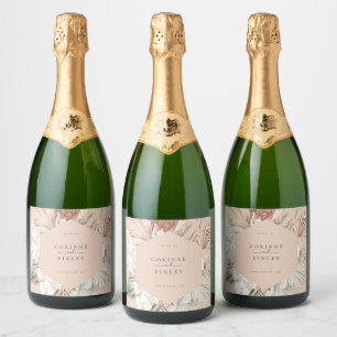 Bohème rustique Cadre Oasis Étiquette à vin