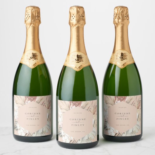 Bohème rustique Cadre Oasis Étiquette à vin (Bouteilles)