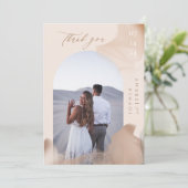 Bohème Soft Natural Photo Arche Carte de remerciem (Debout devant)