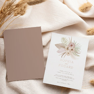 Bohème Tropical Mariage Foil Invitation