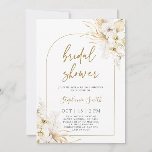 Bohême Tropics Invitation à la douche nuptiale (Devant)