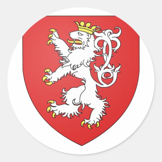 Boheme, Tsjechië Ronde Sticker (Voorkant)
