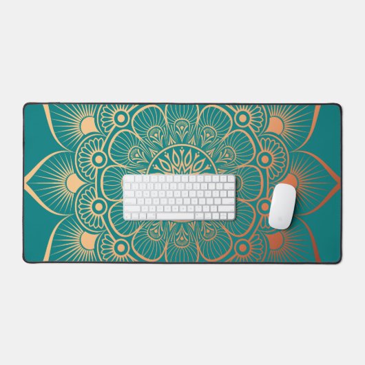 Bohème Turquoise Peach Mandala (Clavier et souris)