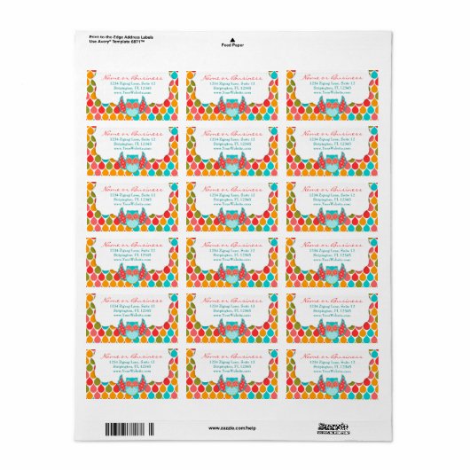 Boheme Uil Wit Groot Label (Full Sheet)