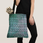 Bohemen, Aqua Blue Patterned Canvas tas (Dichtbij)