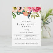 Bohemen Blooms Engagement Party Aankondiging (Staand voorkant)