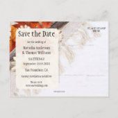 Bohemen Chic Herfst Save the Date Briefkaart (Achterkant)
