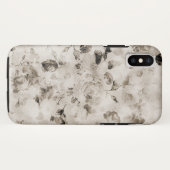Bohemen elegant witte grijze rozen floraal Case-Mate iPhone case (Achterkant (horizontaal))