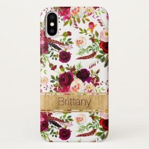 Bohemen Floral, Hoesje-Mate iPhone X Hoesje