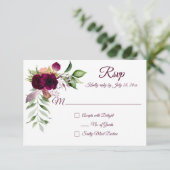 Bohemen Floral Romance RSVP-kaarten (Staand voorkant)