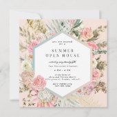 bohemen floral square open house kaart (Voorkant)