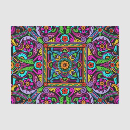 Bohemen Glas in lood Style Tissuepapier (Voorkant)